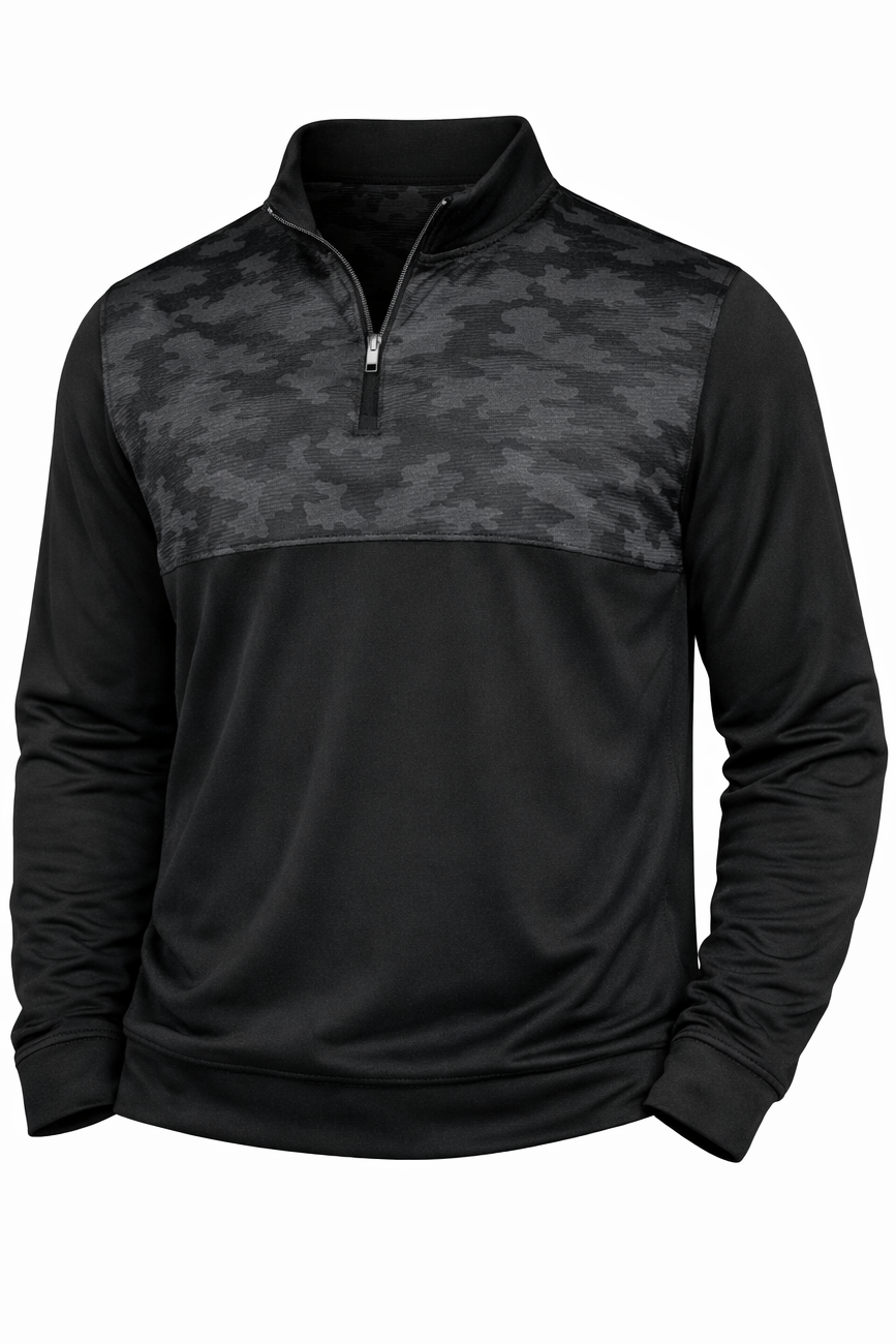 Black Camo Elite Golf Quarter Zip