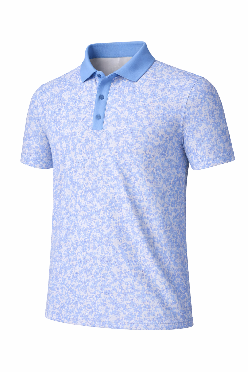 Sky Floral Performance Polo