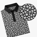 White Floral Performance Polo