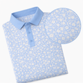 Sky Floral Performance Polo